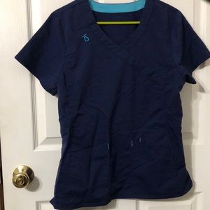 Navy blue scrub top. used but in good condition